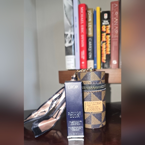 NWT Dior Red Rouge Lipstick 760 with Bag Charm Accessory Carry-on - Picture 12 of 13